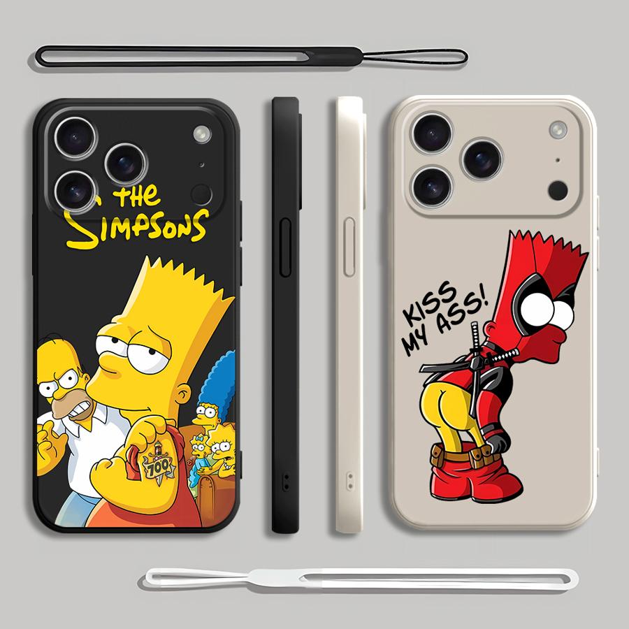 Lanyard Anime Logo - Rode Bart Simpson telefoonhoesje voor Apple