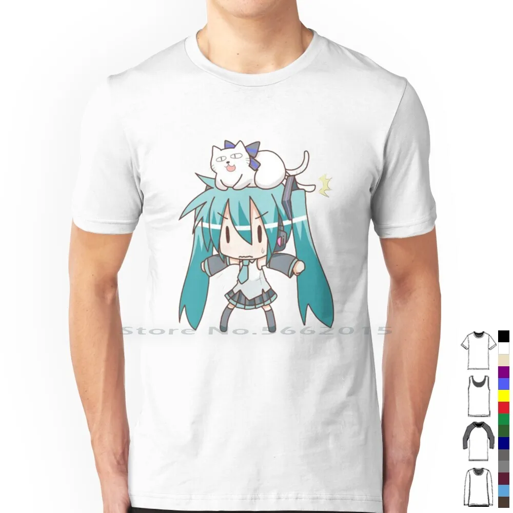 Anime Merchandise Clothes - Miku T-Shirt 100% Katoen Kawaii Manga