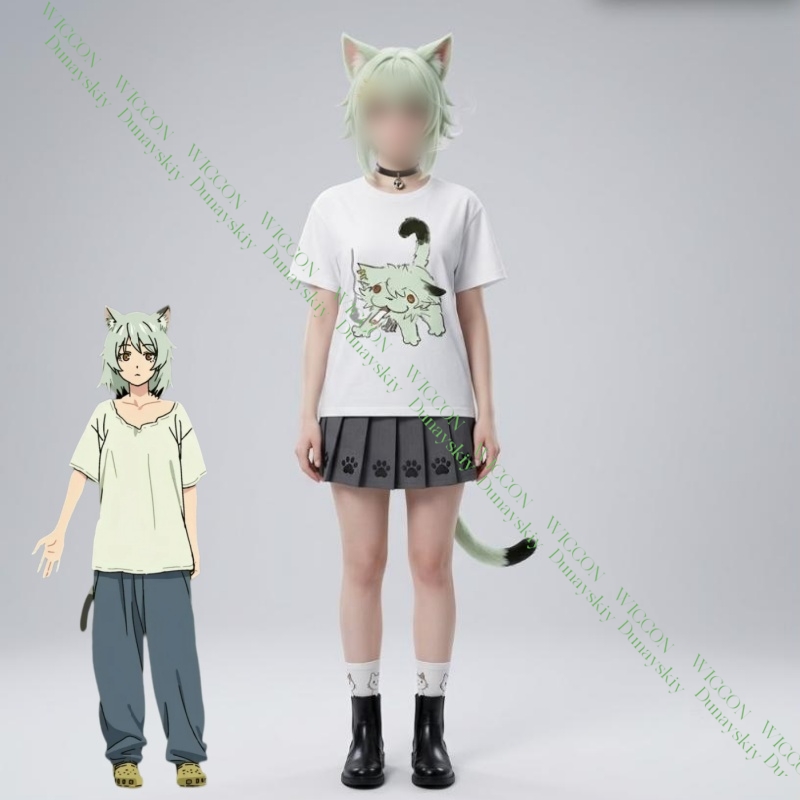 Chainsmoker Cat Yaniko Satou L - Anime Merchandise T Shirt recensie en prijs
