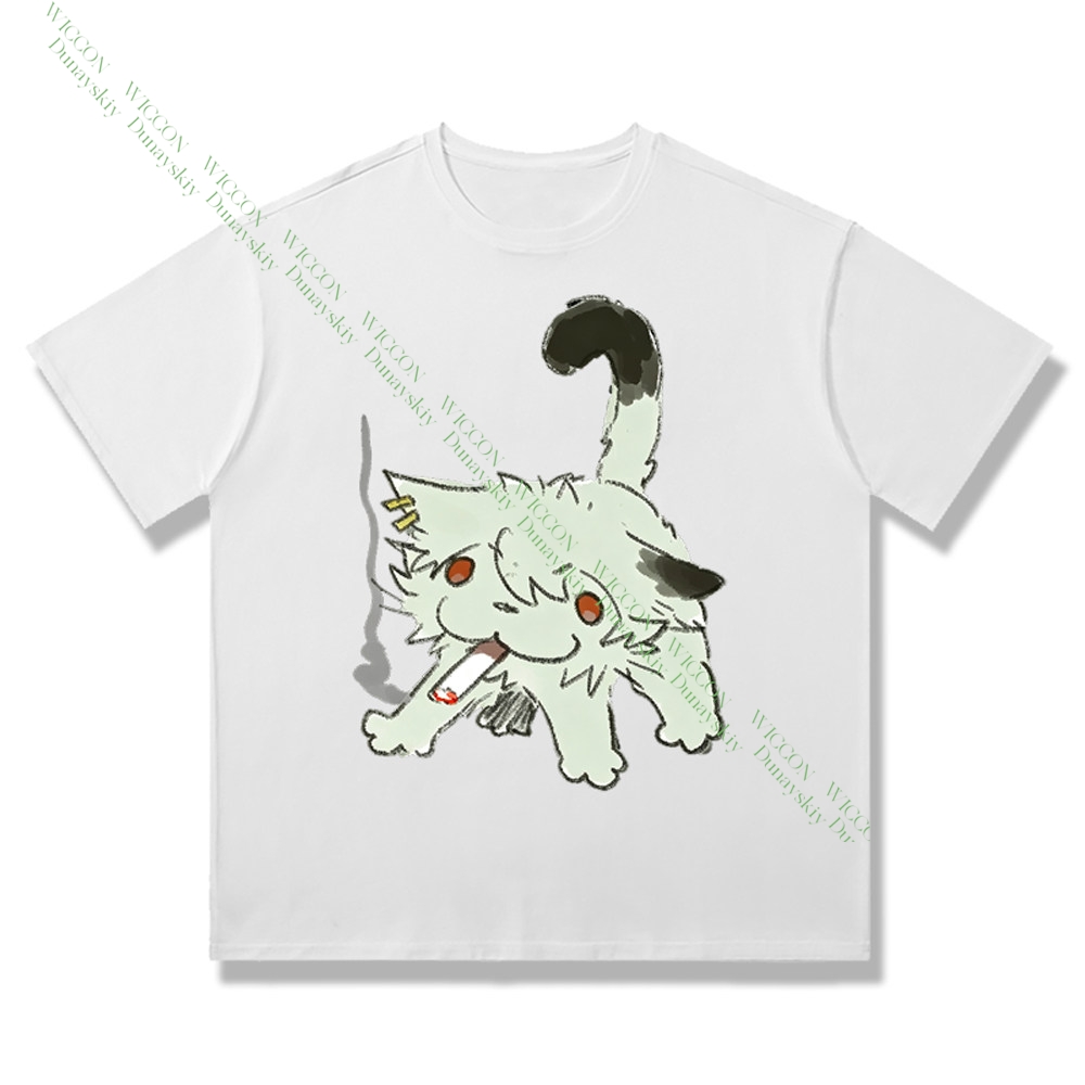 Chainsmoker Cat Yaniko Satou L - Anime Merchandise T Shirt recensie en prijs