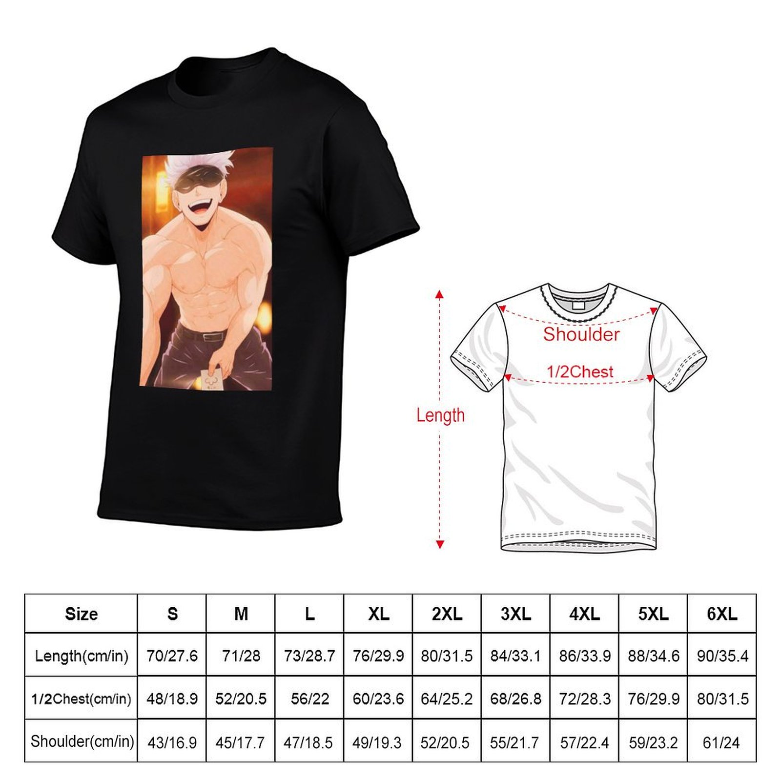 Gojo Satoru Merchandise T-shir - Anime Merchandise T Shirt recensie en prijs