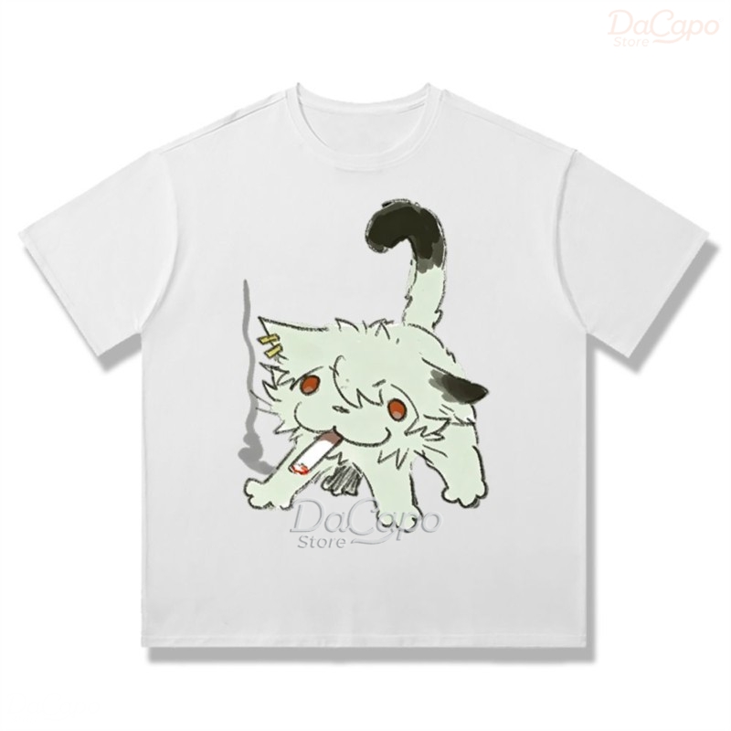 Chainsmoker Cat Yaniko Satou L - Anime Merchandise T Shirt recensie en prijs